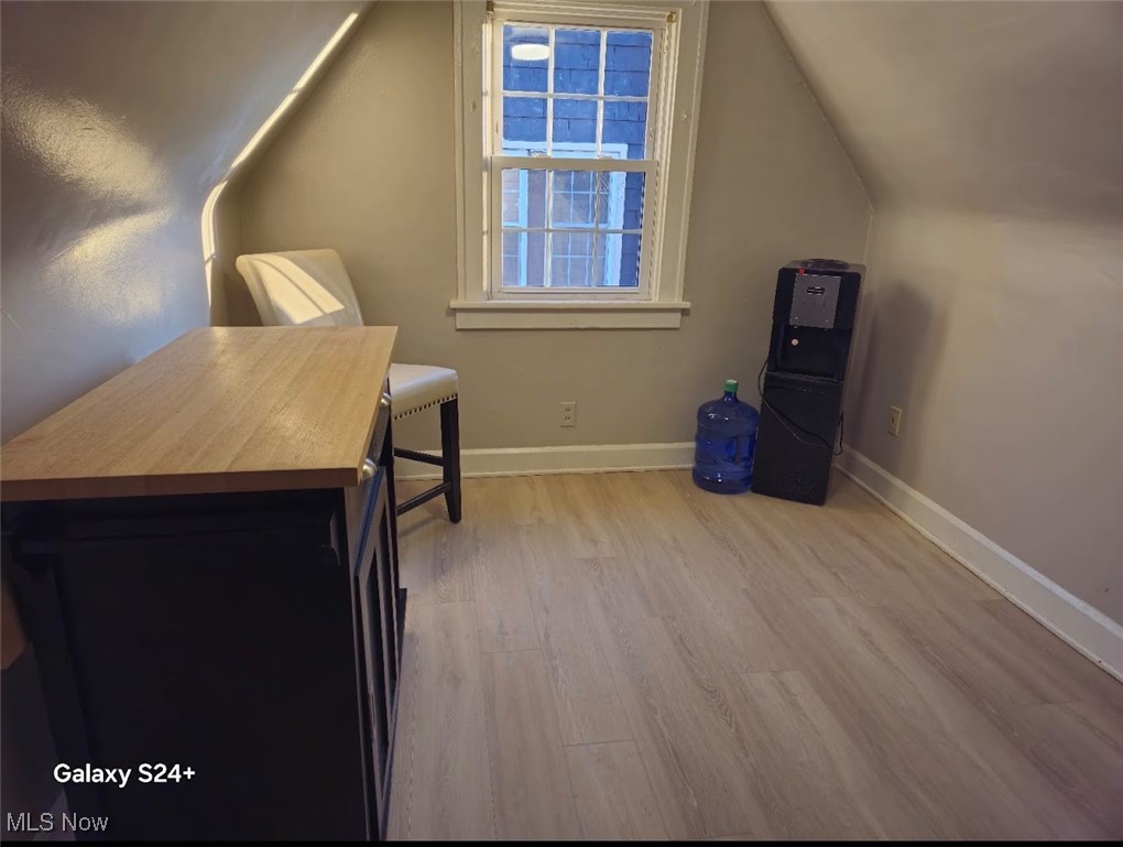 3571 Riedham Road Cleveland, OH 44120 - Photo 14 of 24 Unfurnished office with light wood-type flooring and vaulted ceiling