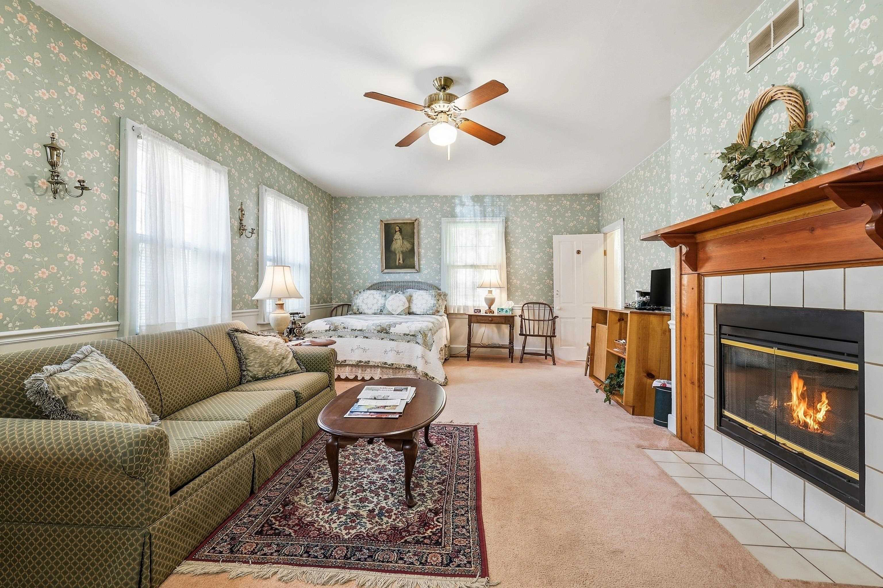341 Spring Street Galena, IL 61036 - Photo 6 of 35 a living room with furniture a fireplace and a window