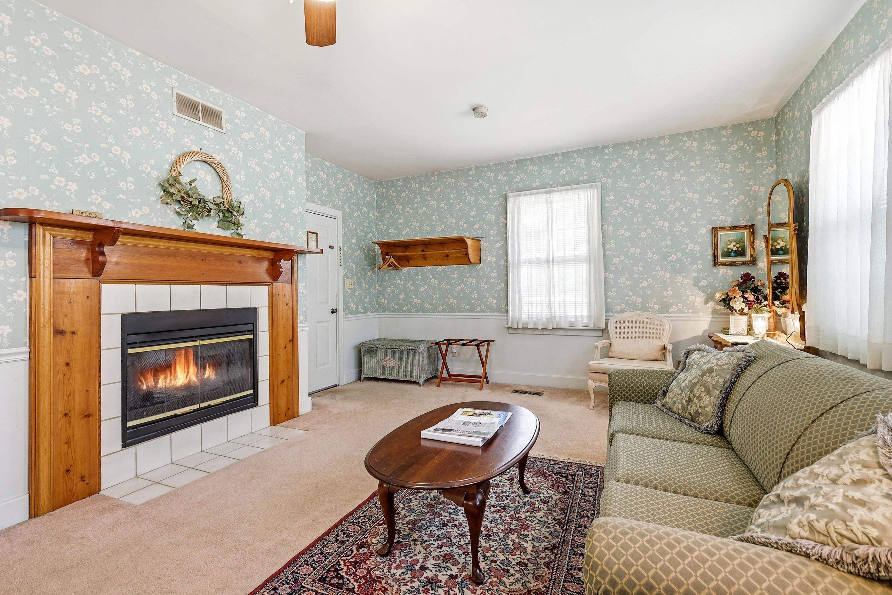 341 Spring Street Galena, IL 61036 - Photo 8 of 35 a living room with furniture and a fireplace