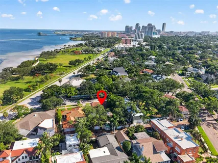 an aerial view of a city with lots of residential buildings