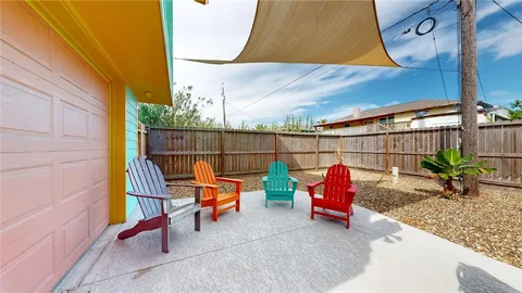 a view of outdoor space with seating