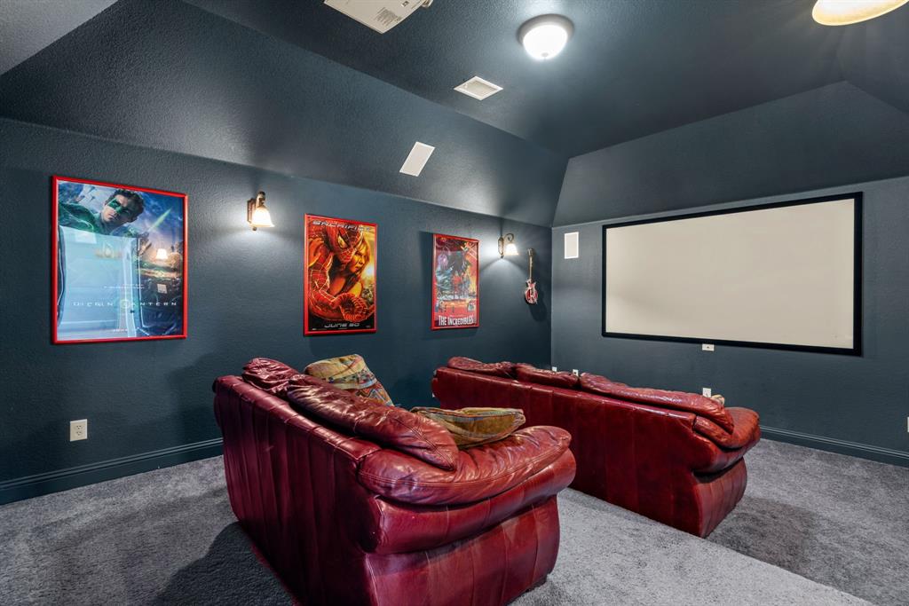 2500 Strathfield Lane Trophy Club, TX 76262 - Photo 28 of 34 Media room with projector, speakers and screen