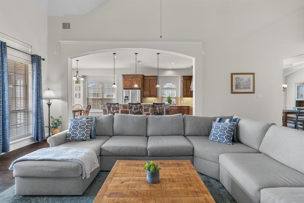 2500 Strathfield Lane Trophy Club, TX 76262 - Photo 8 of 34 Spacious living room open to the kitchen