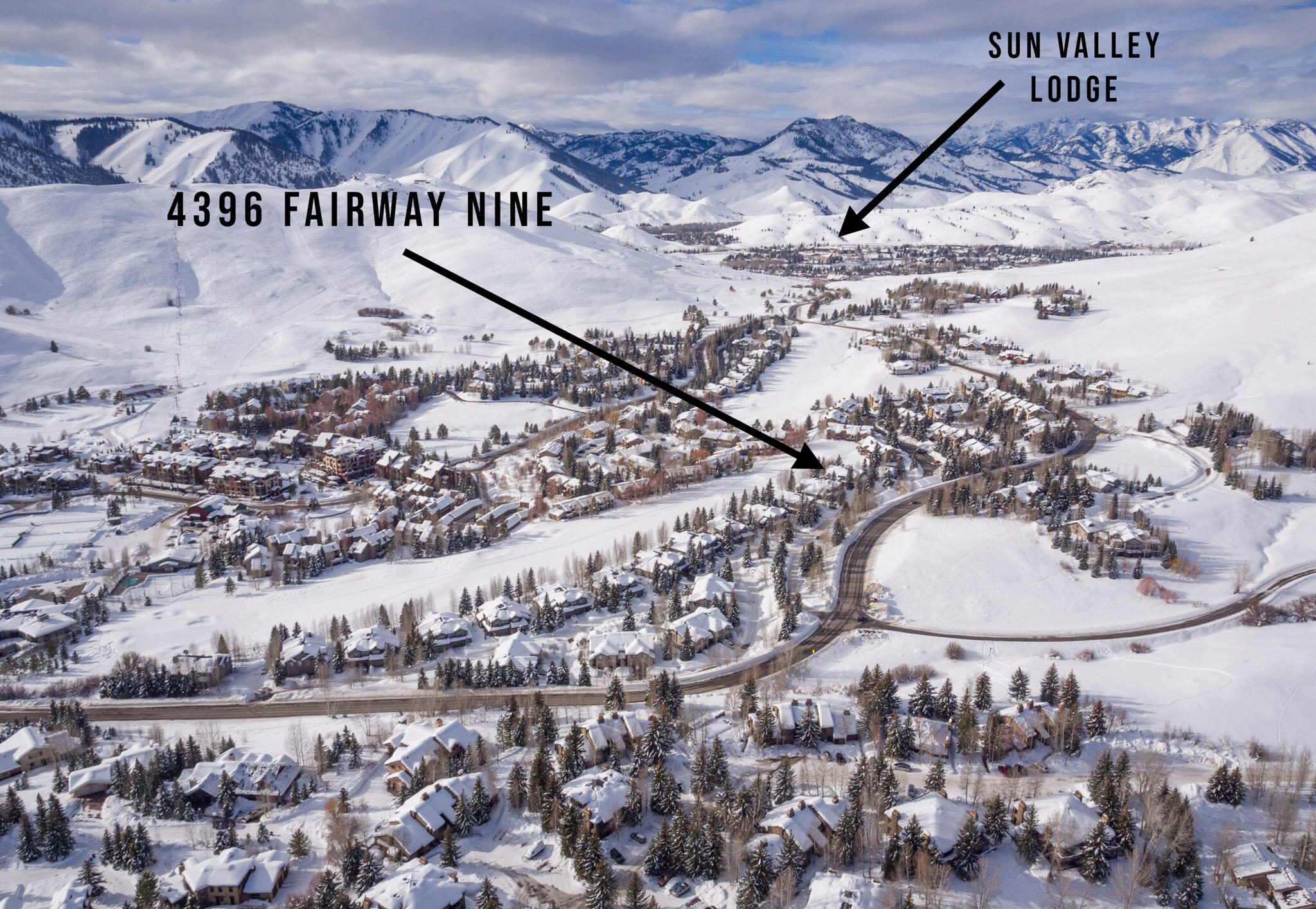 4396 Fairway Nine Road, Unit 10 Sun Valley, ID 83353 - Photo 40 of 49 Elkhorn Winter Aerials 2017-3-2