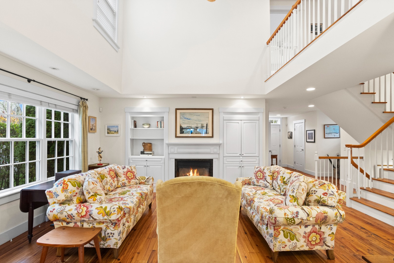 40 Goldfinch Drive Nantucket, MA 02554 - Photo 7 of 33 Living Room with Gas Fireplace