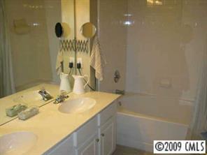 14054 Dingess Road Charlotte, NC 28273 - Photo 7 of 8 a bathroom with a sink and a mirror