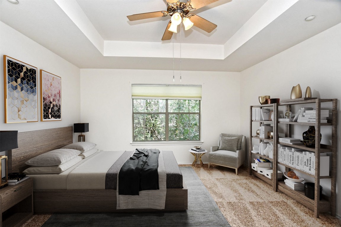 1310 West Parmer Lane, Unit 2803 Austin, TX 78727 - Photo 32 of 40 a bedroom with furniture and a large window