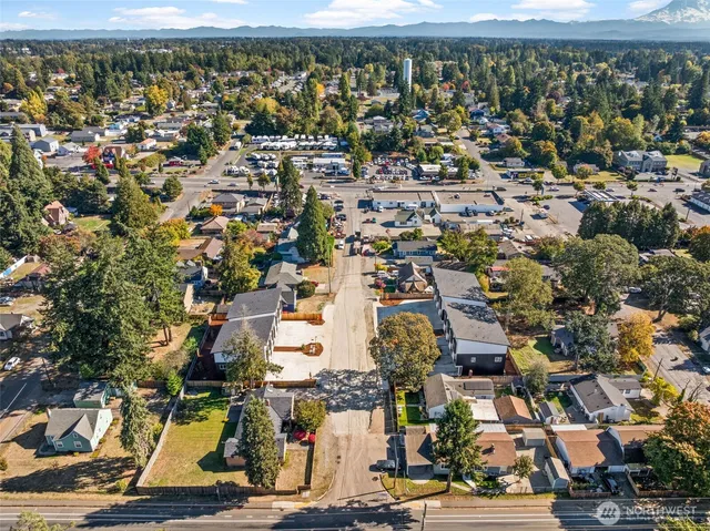 an aerial view of multiple house