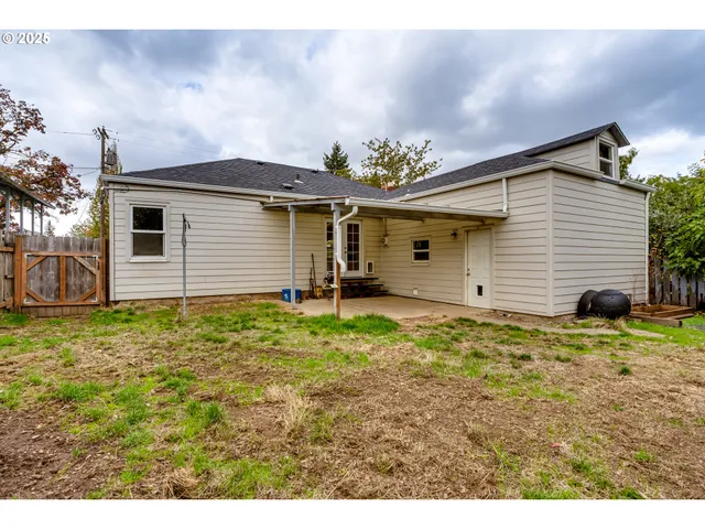 a backyard of a house