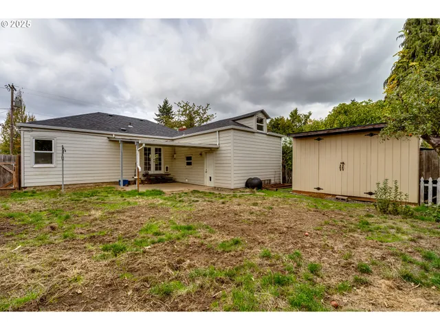 a backyard of a house