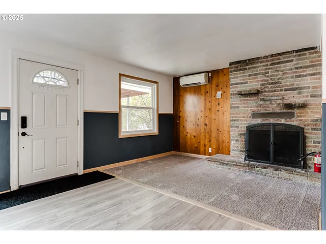 a view interior of a house an empty space and a window