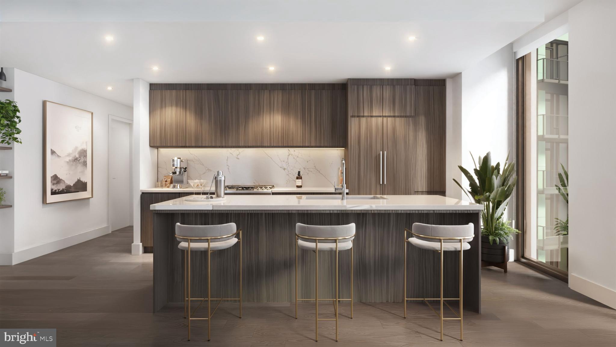 2650 Woodley Road Northwest, Unit PH1007 Washington, DC 20008 - Photo 28 of 36 a kitchen with a sink and wooden cabinets