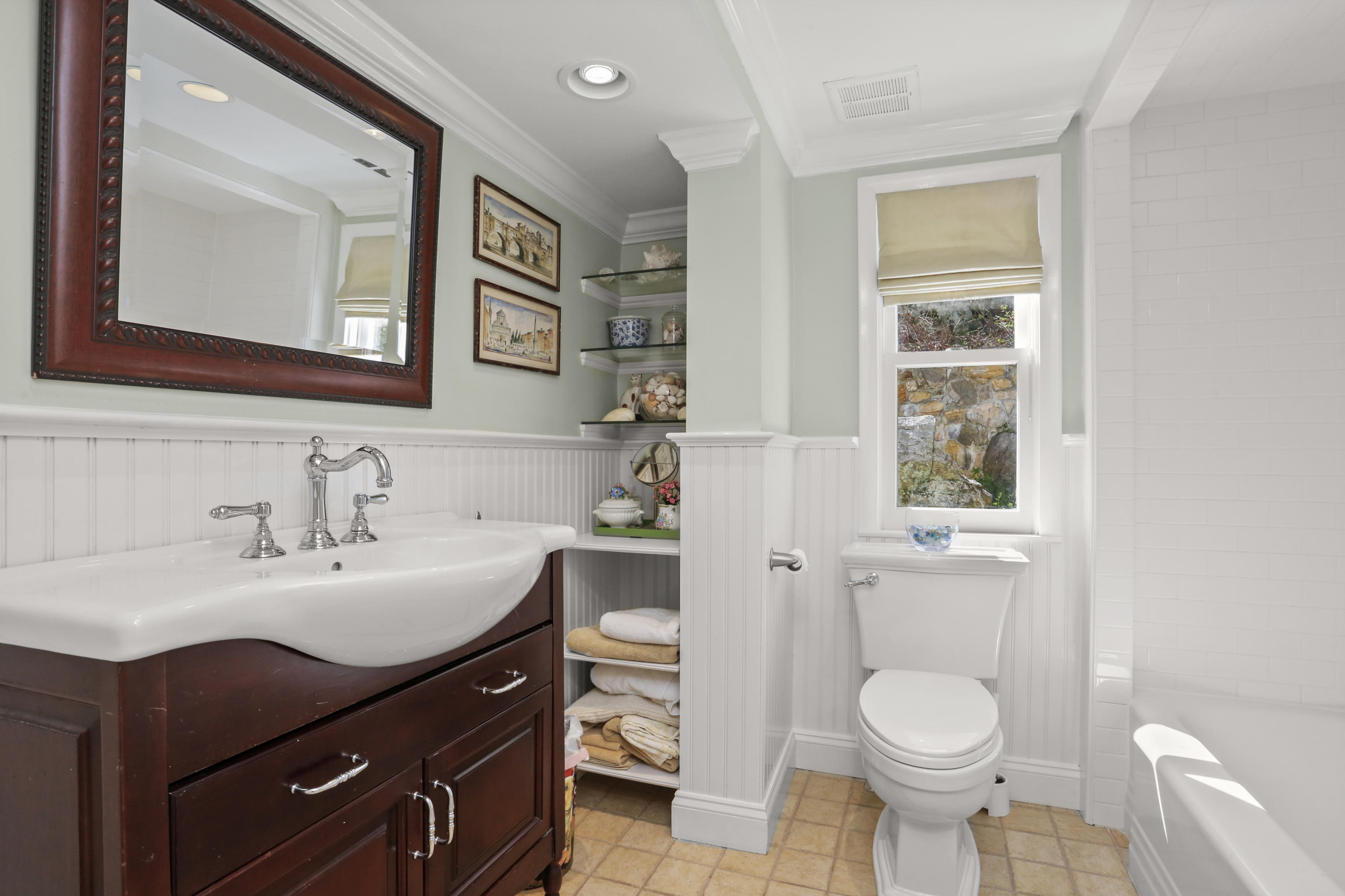 23 Fairmead Road Darien, CT 06820 - Photo 17 of 47 a bathroom with a sink vanity mirror and toilet