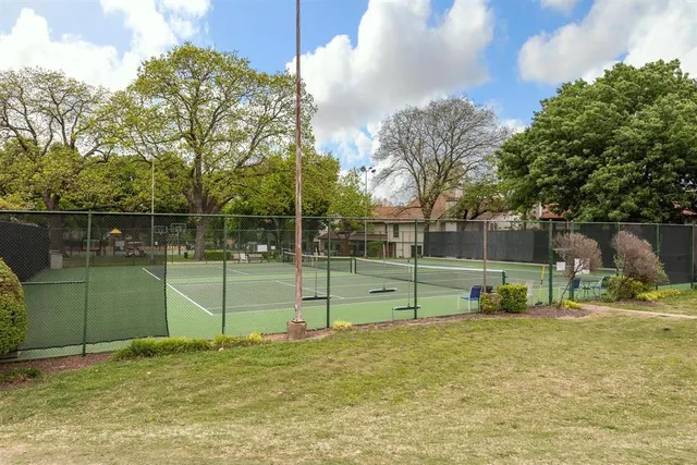 a view of a terrace with sitting area