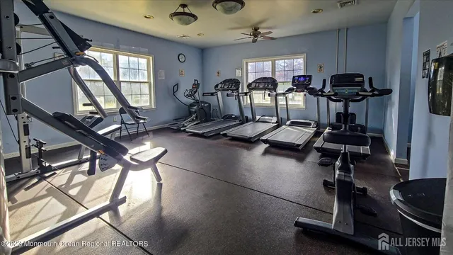 a view of a lake from a yard