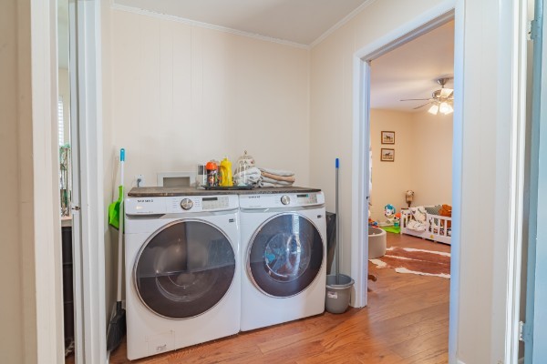 1689 Pleasant Ridge Road Huntland, TN 37345 - Photo 31 of 44 a utility room with dryer and washer