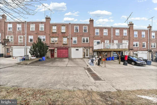 a street view with building