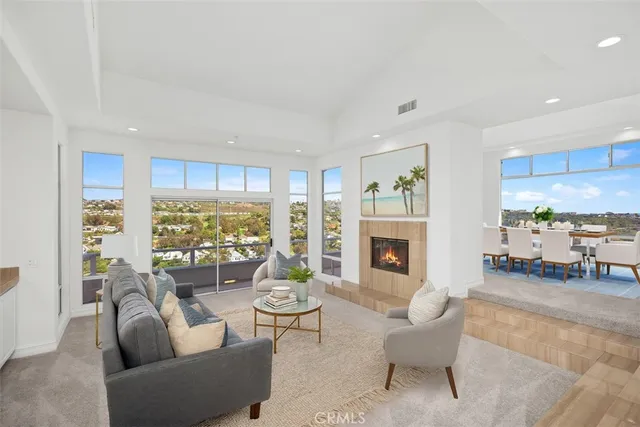 a large white room with a large window