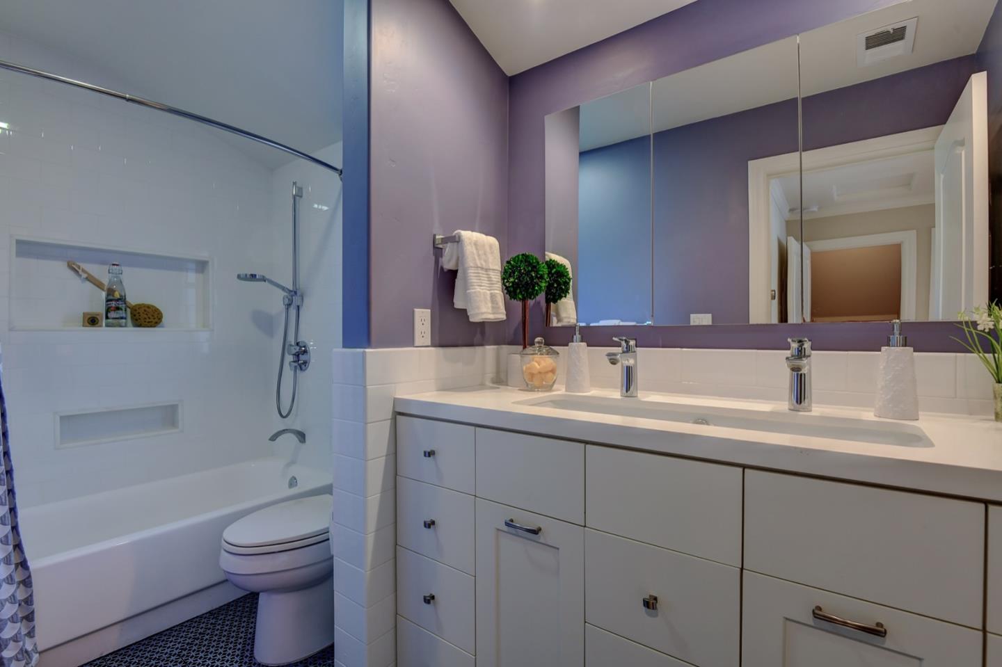 650 Chesley Avenue Mountain View, CA 94040 - Photo 26 of 32 a bathroom with a granite countertop sink toilet and shower