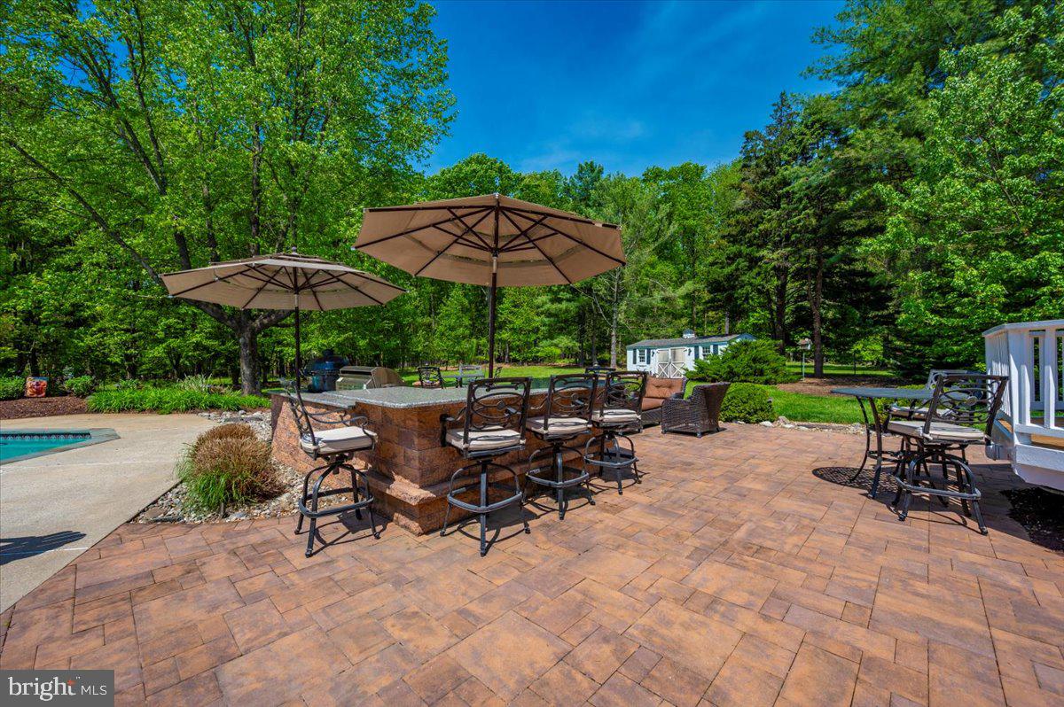 8412 Dasher Court Gaithersburg, MD 20882 - Photo 64 of 83 a view of patio with chairs and table under an umbrella