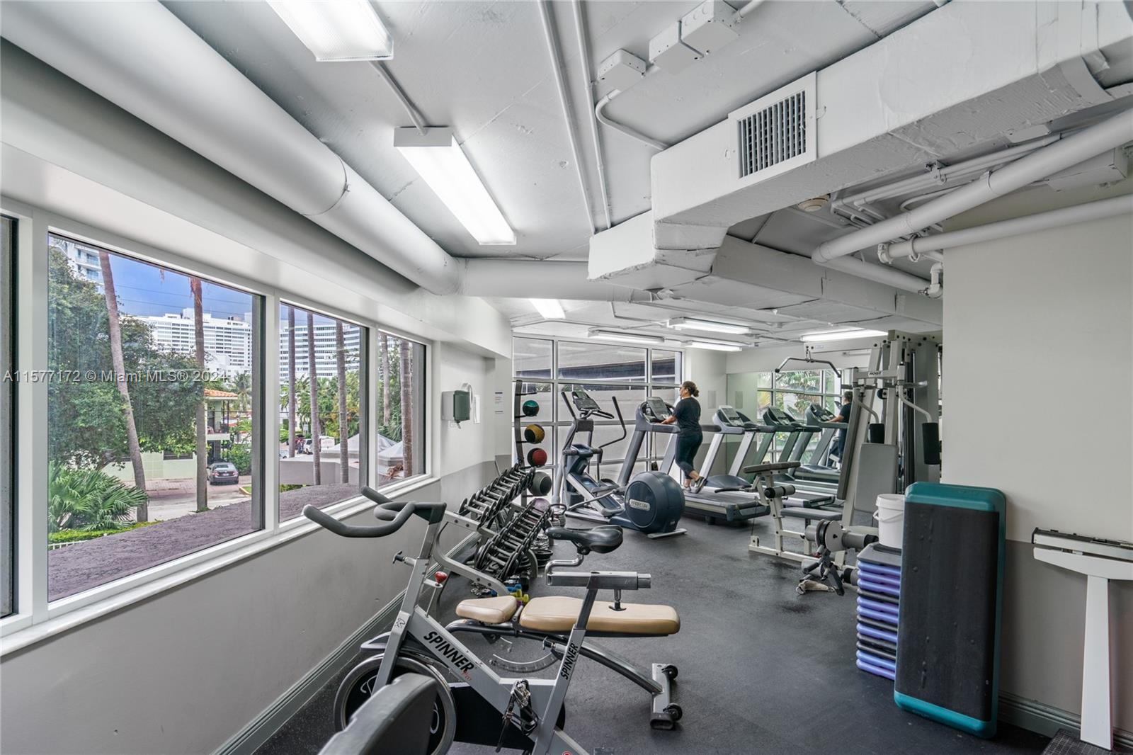 1621 Bay Road, Unit 702 Miami Beach, FL 33139 - Photo 32 of 32 a view of a room with gym equipment
