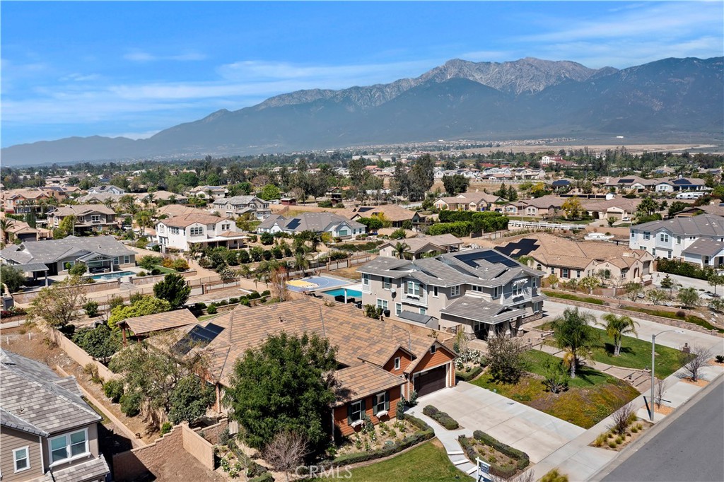 6336 Sloane Court Rancho Cucamonga, CA 91739 - Photo 64 of 69 an aerial view of residential houses with outdoor space and trees
