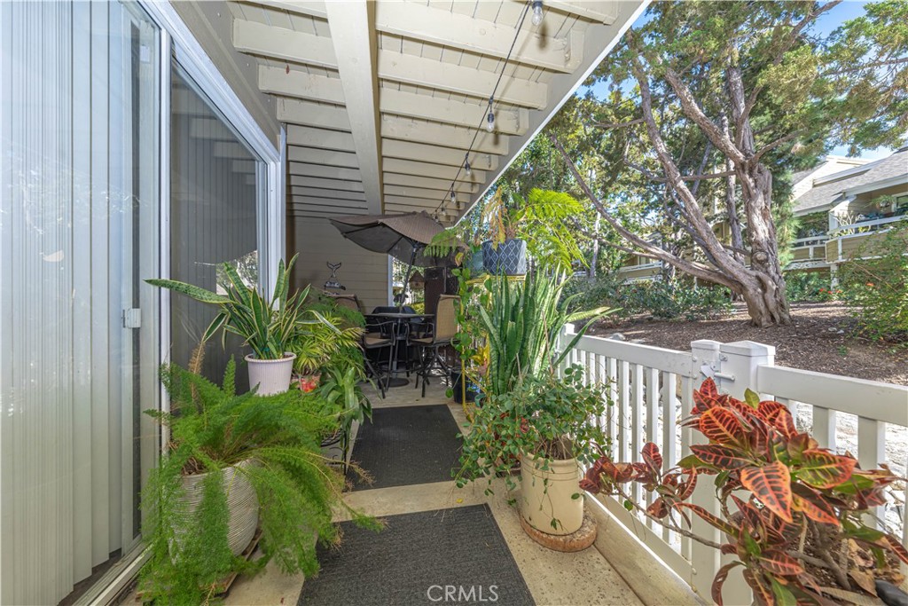 3730 South Bear Street, Unit E Santa Ana, CA 92704 - Photo 31 of 43 a view of a backyard with chair and flower plants