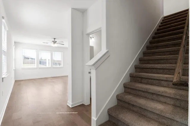 a view of an entryway with staircase