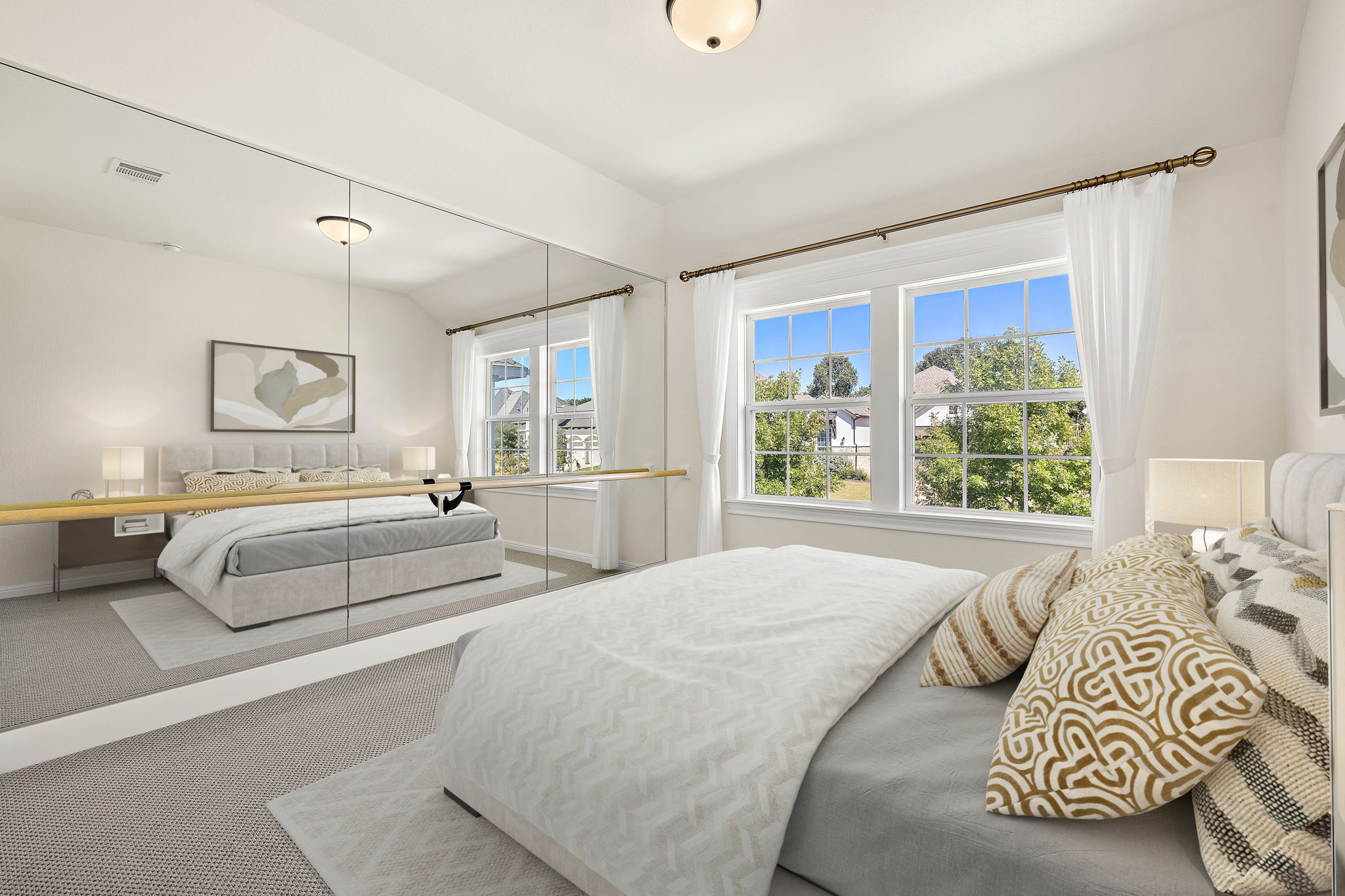 218 Encanto Place Austin, TX 78737 - Photo 32 of 40 a bedroom with a large bed and a window