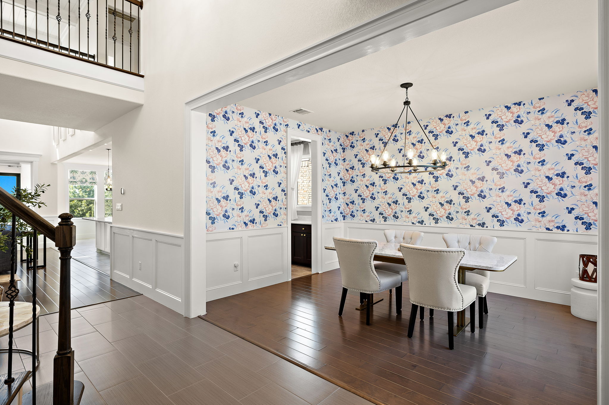 218 Encanto Place Austin, TX 78737 - Photo 7 of 40 a view of a dining room with furniture and wooden floor