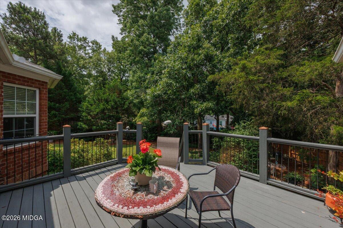 210 Oberon Place Macon, GA 31210 - Photo 24 of 31 a view of balcony with furniture and wooden deck