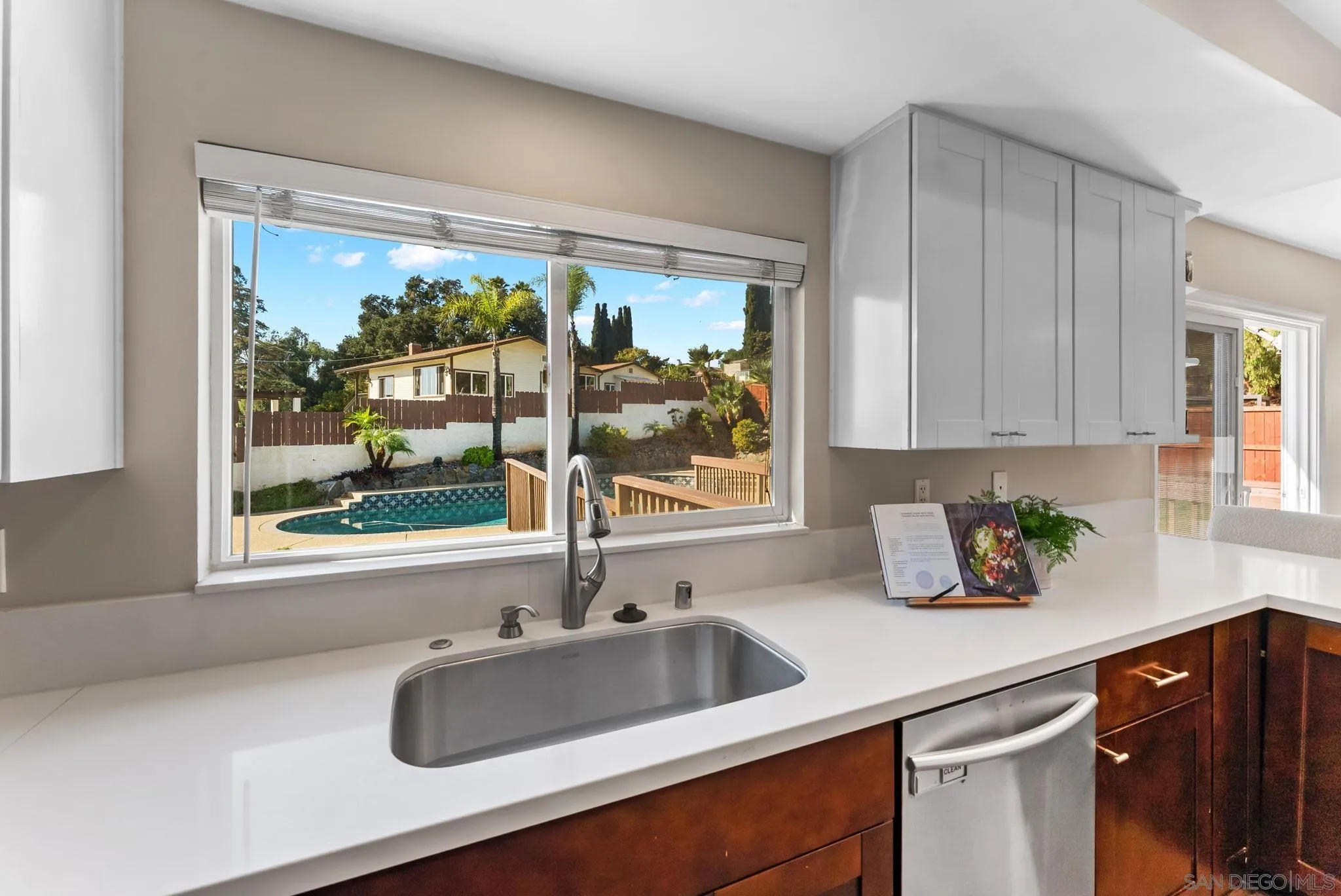 1509 Rimrock Drive Escondido, CA 92027 - Photo 11 of 48 a kitchen with a sink and large window