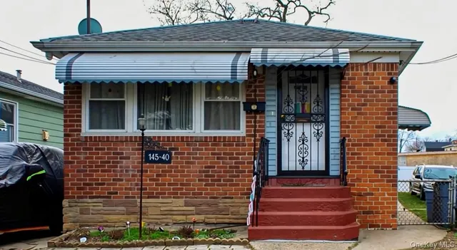 a front view of a house
