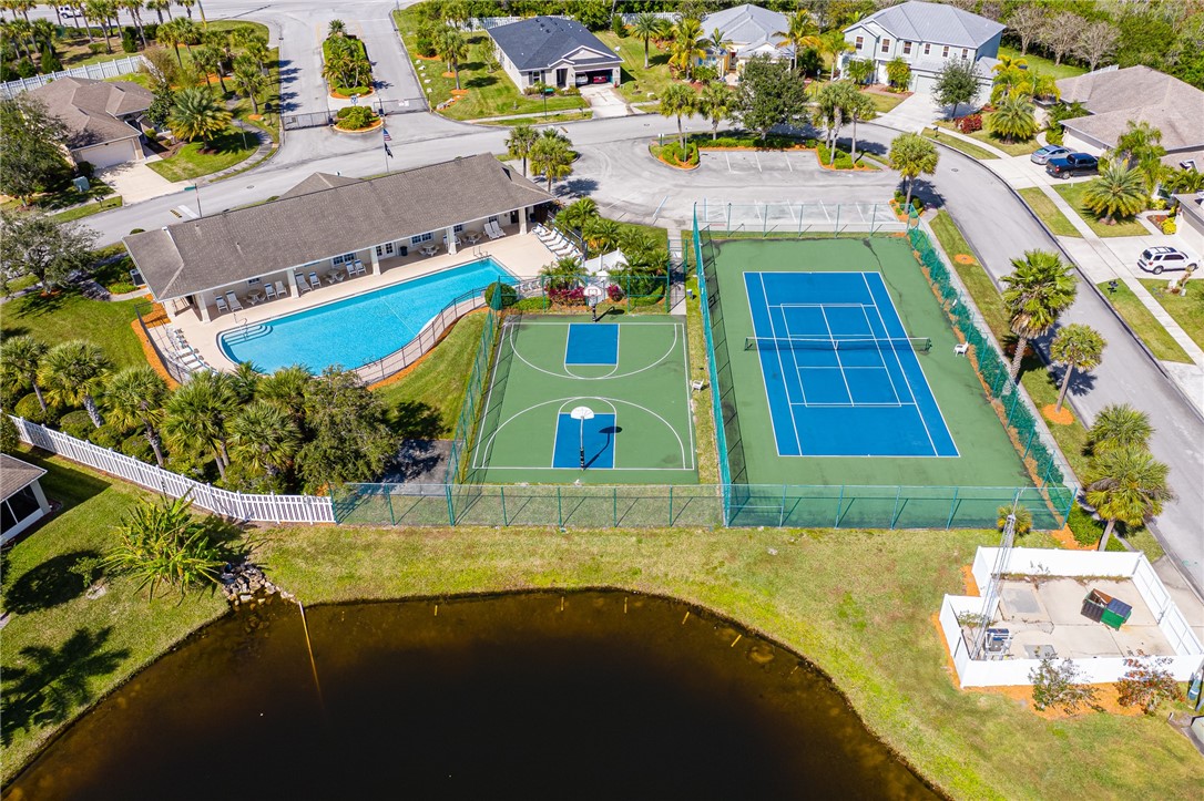 114 Drake Way Sebastian, FL 32958 - Photo 28 of 34 an aerial view of residential houses with outdoor space and swimming pool