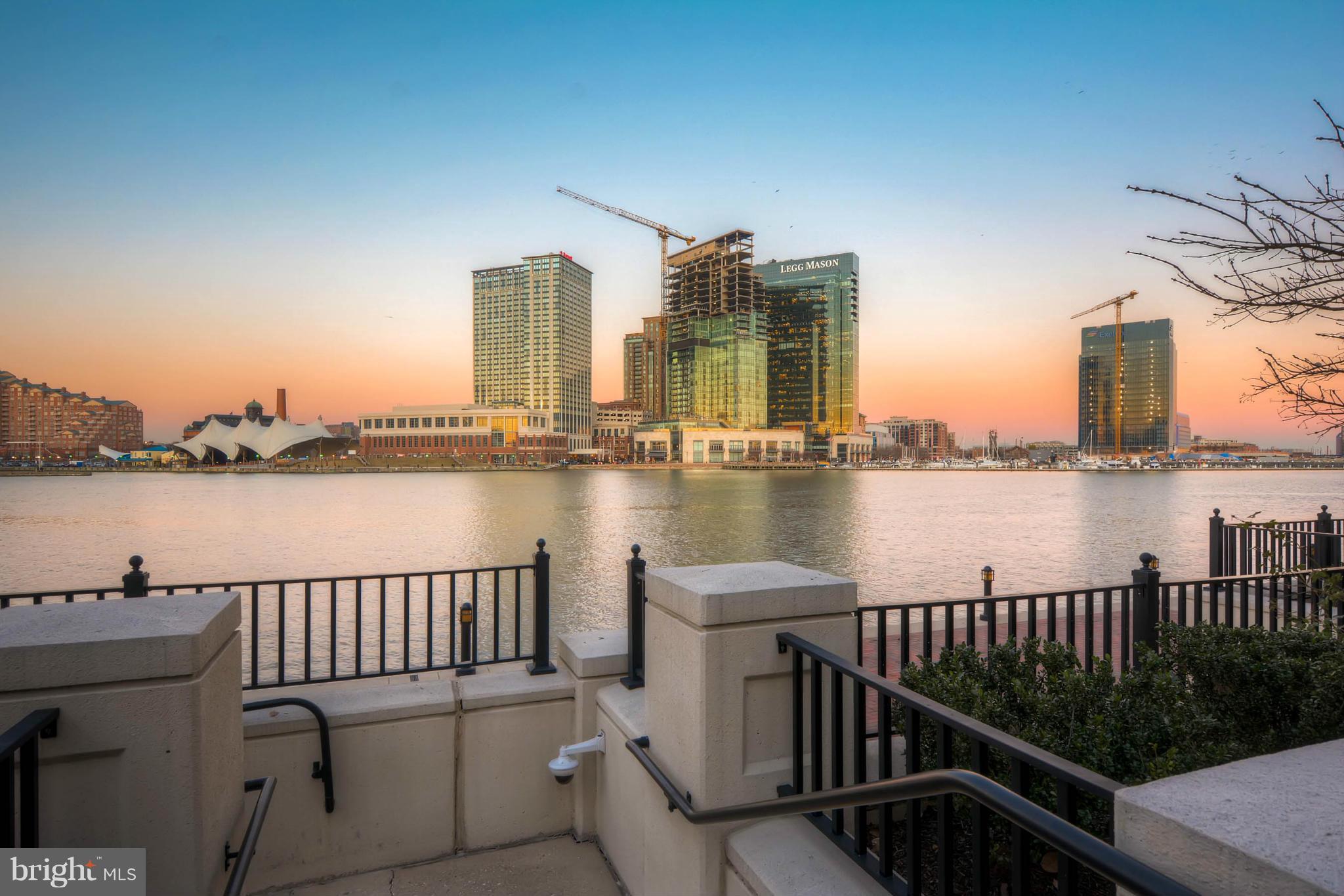 801 Key Highway, Unit 122 Baltimore, MD 21230 - Photo 28 of 30 a view of a lake from a balcony