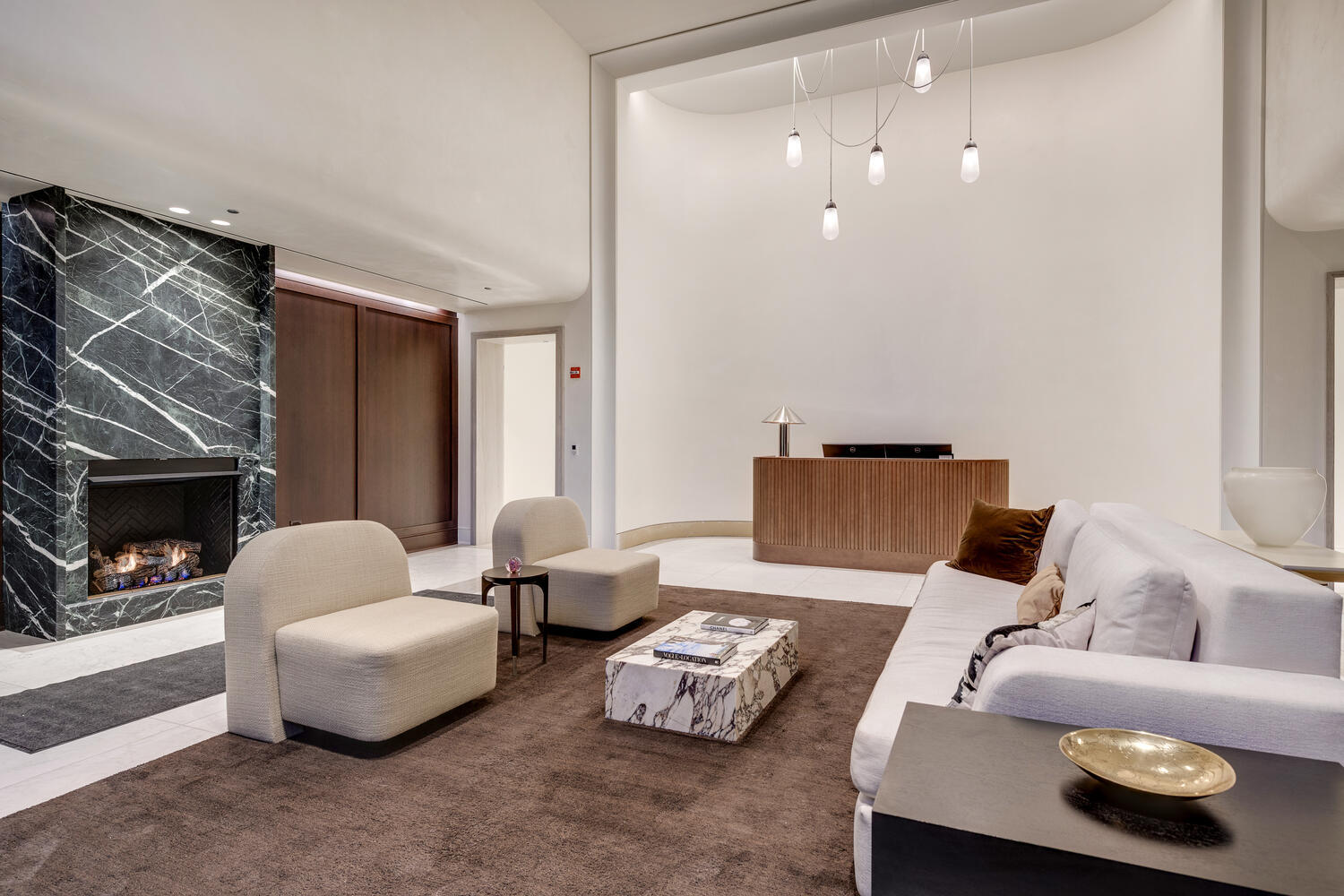 21 North May Street, Unit 1301 Chicago, IL 60607 - Photo 39 of 44 a living room with furniture and a fireplace