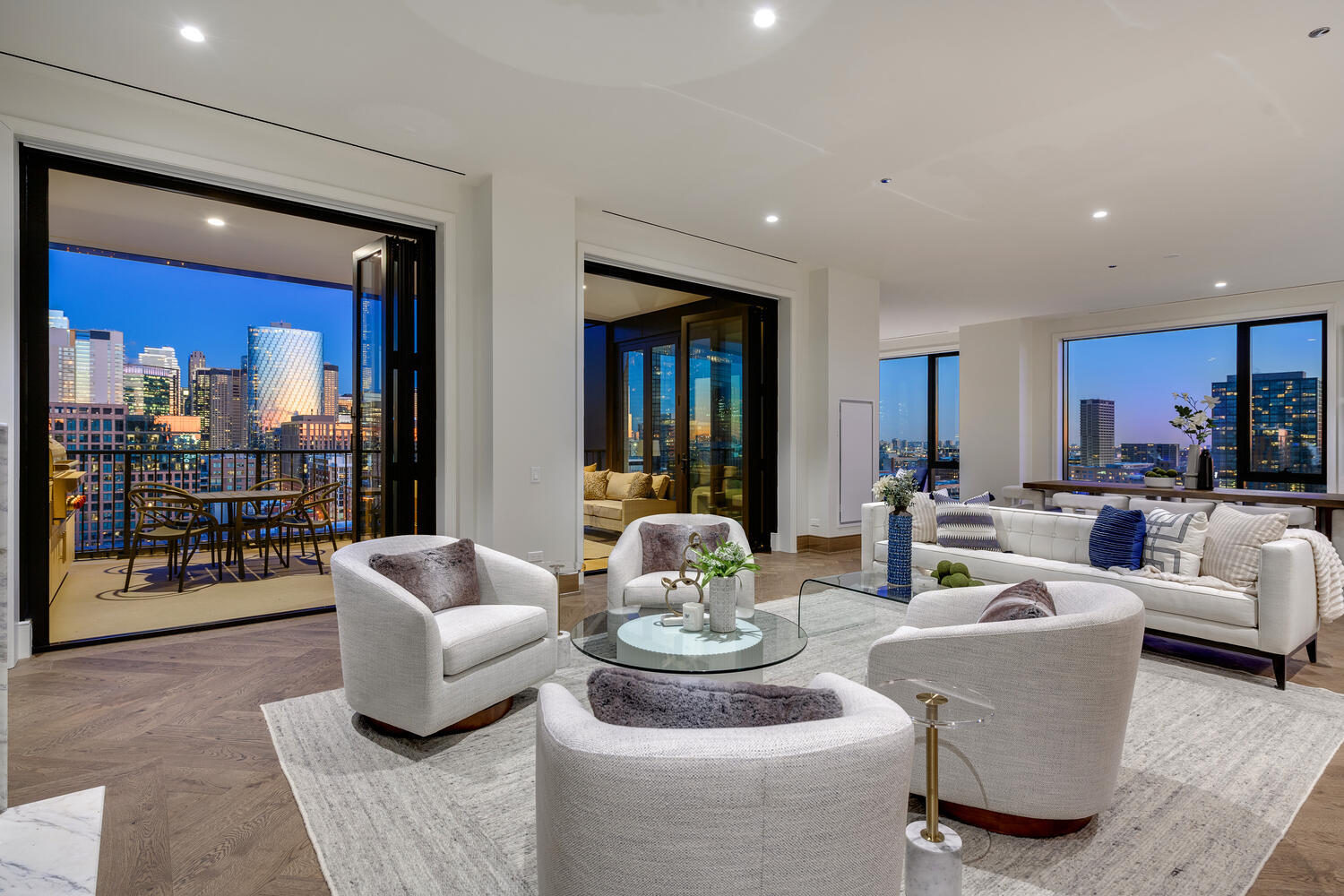 21 North May Street, Unit 1301 Chicago, IL 60607 - Photo 4 of 44 a living room with furniture and a large window