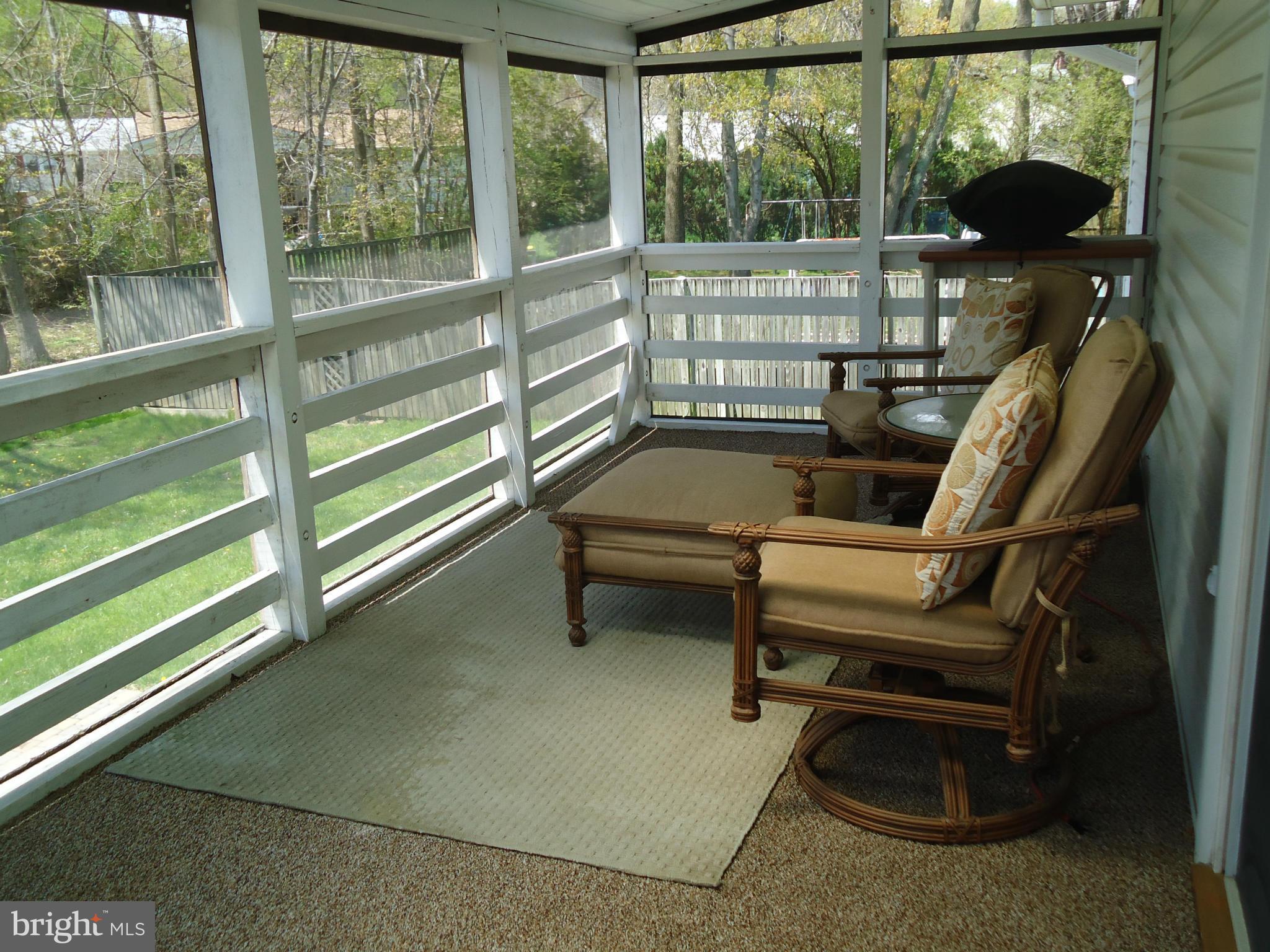 Screened deck with skylights