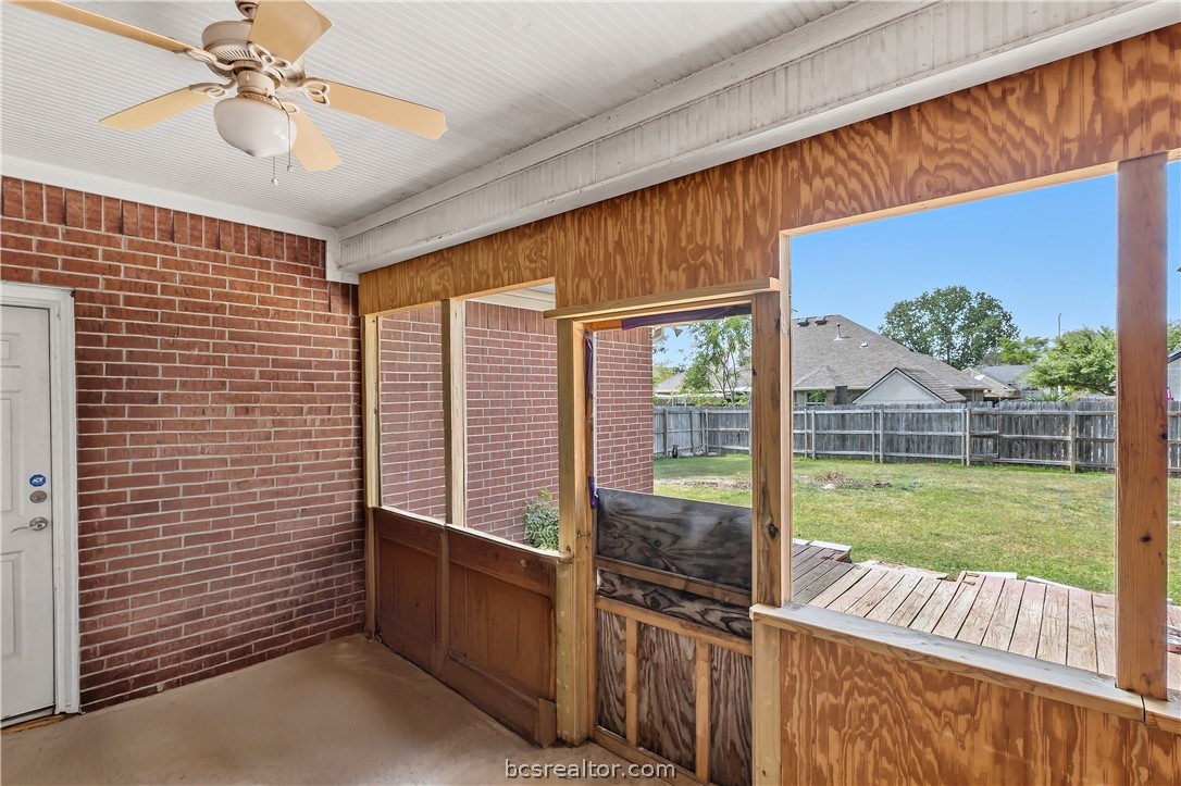 2700 Hickory Court Bryan, TX 77808 - Photo 26 of 31 Screened in patio is nice to keep the bugs away!