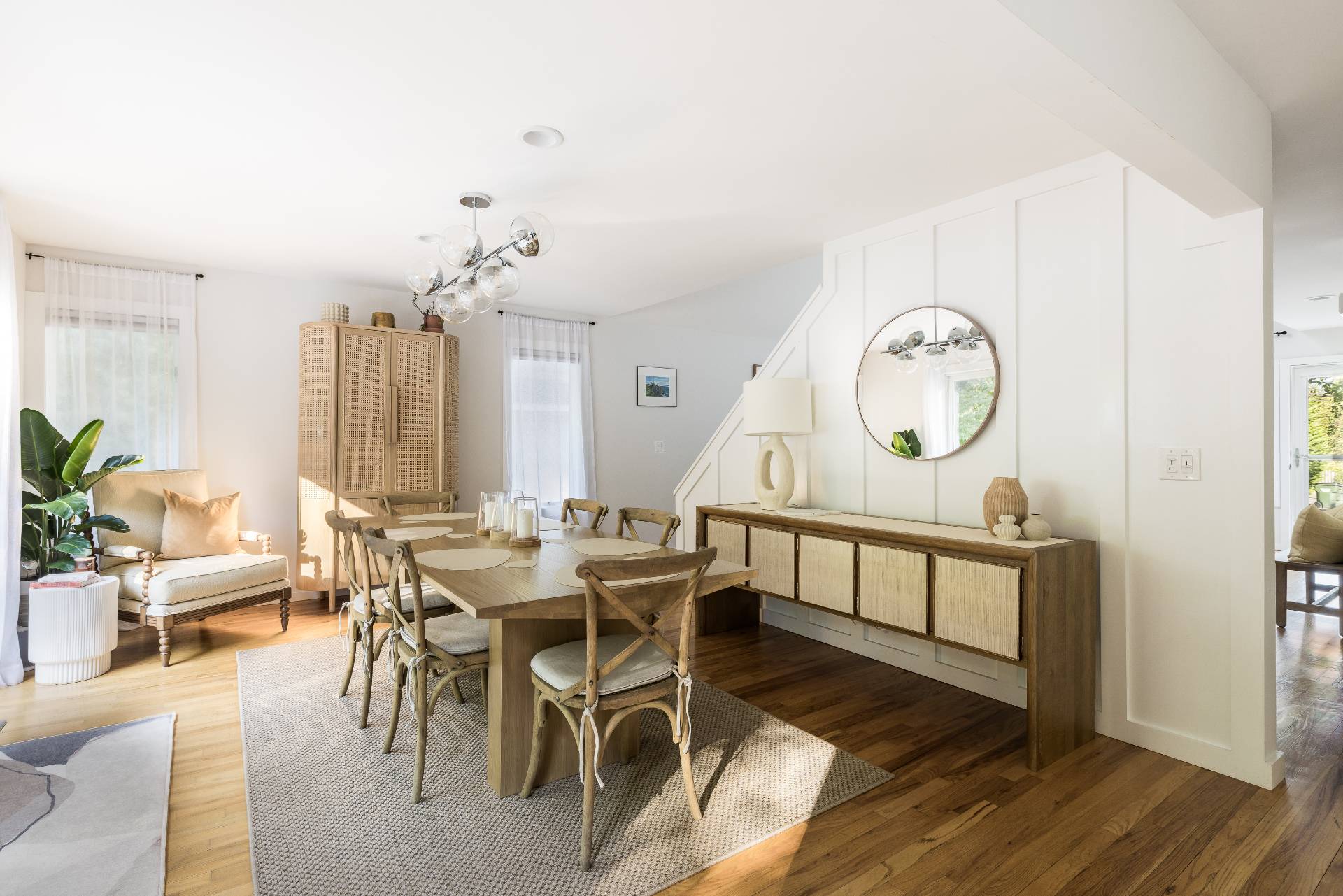 4594 Noyack Road Sag Harbor, NY 11963 - Photo 10 of 31 a view of a dining room with furniture and wooden floor