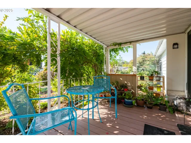 a view of outdoor space with seating