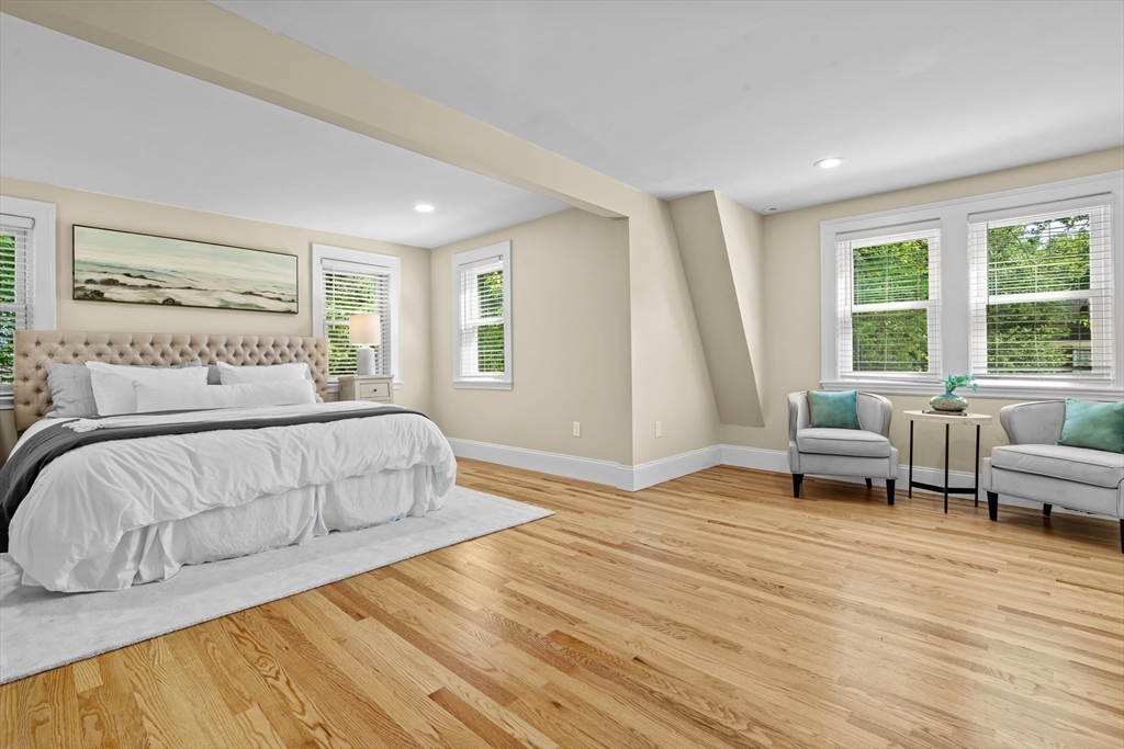 16 Vine Brook Road Lexington, MA 02421 - Photo 21 of 37 a bedroom with a bed and large window