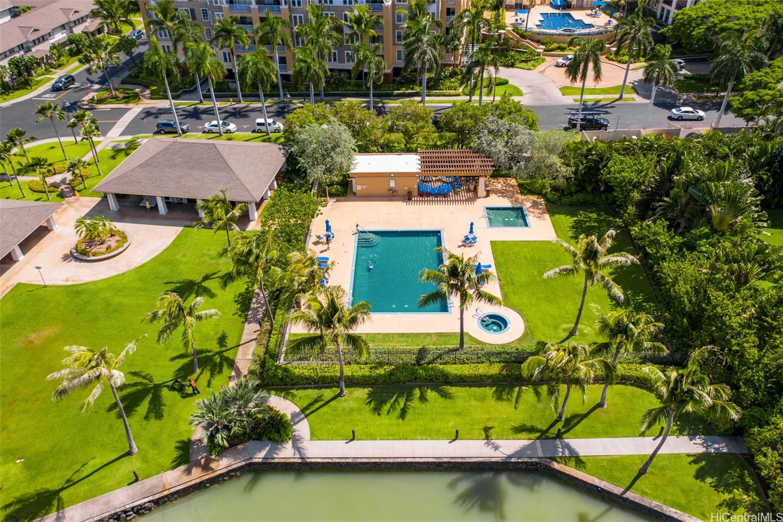 520 Lunalilo Home Road, Unit ER126 Honolulu, HI 96825 - Photo 24 of 25 an aerial view of a house with swimming pool and garden