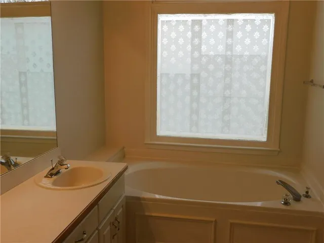 a bathroom with a sink and a bathtub
