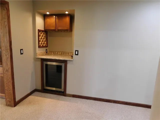 a view of an entryway with a fireplace