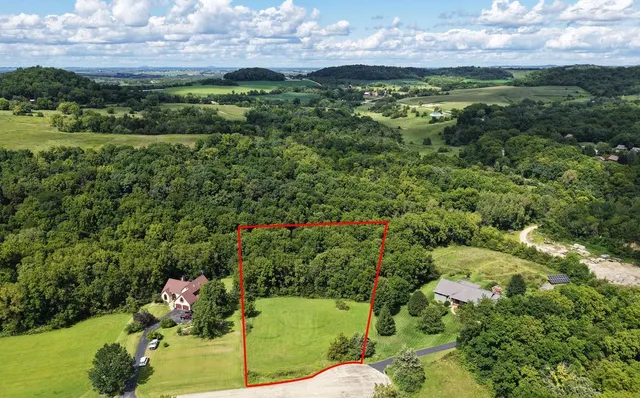 a view of a garden with an outdoor space