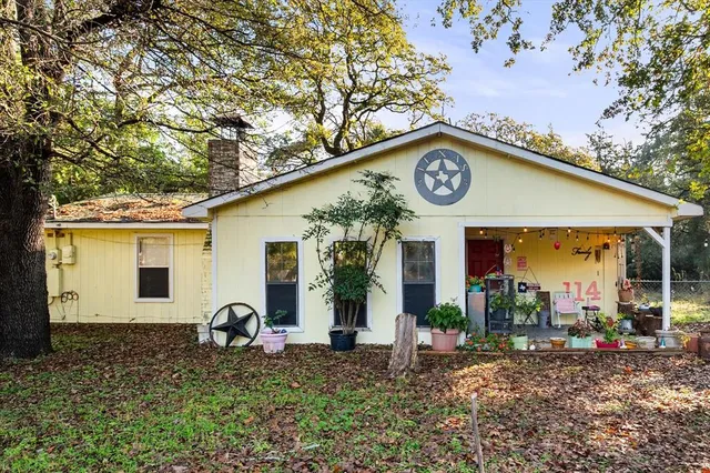 a view of a house with a patio