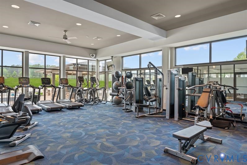6601 Citory Way, Unit 304 Moseley, VA 23120 - Photo 28 of 33 a view of a room with gym equipment