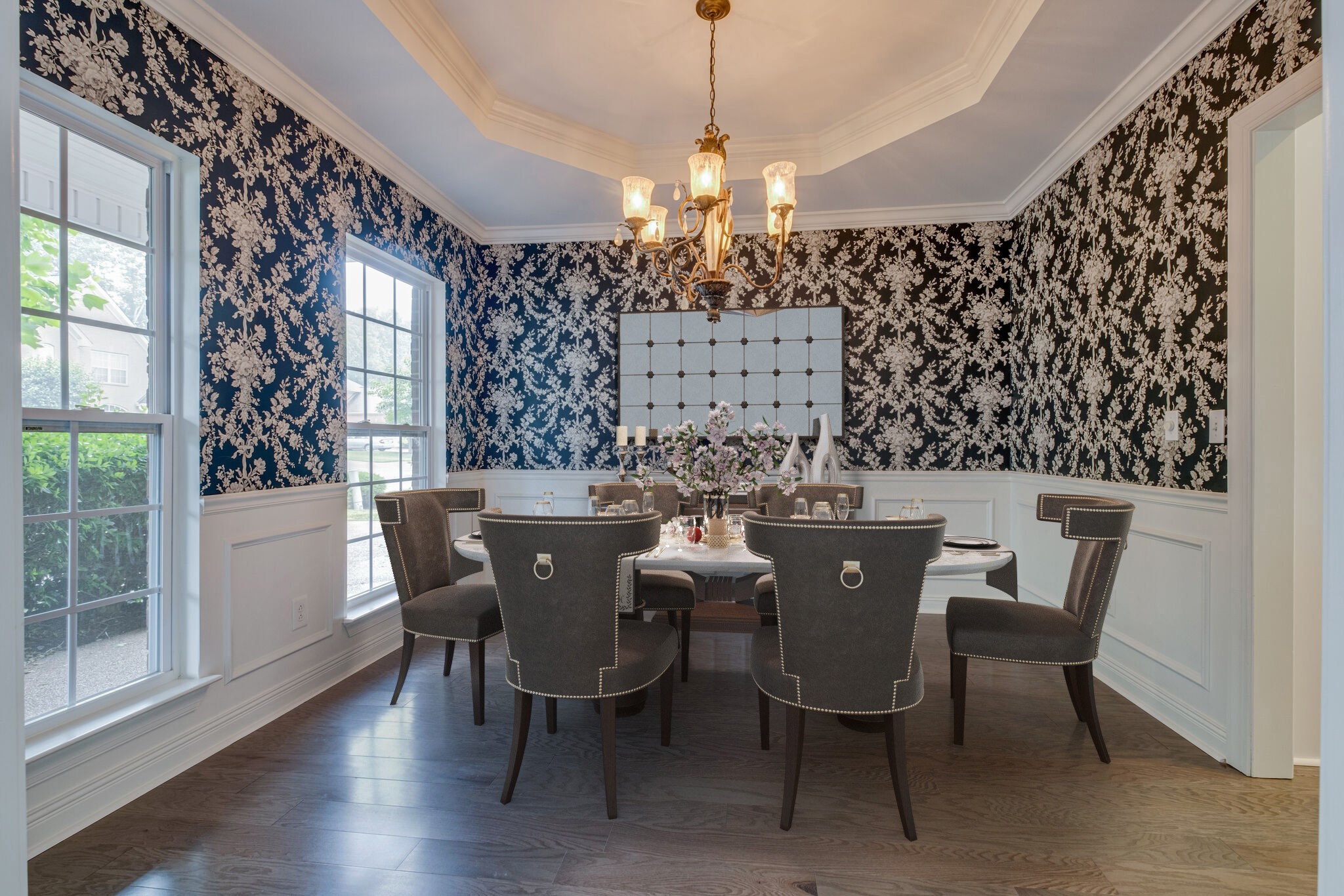 108 Berwick Place Franklin, TN 37064 - Photo 7 of 28 a view of a dining room with furniture window and wooden floor