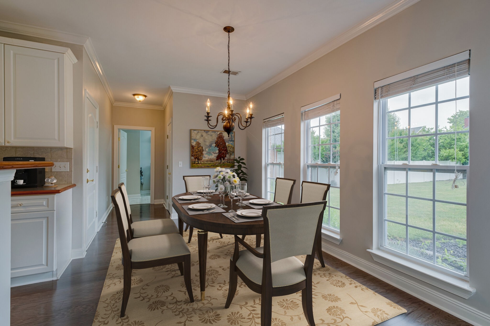 108 Berwick Place Franklin, TN 37064 - Photo 10 of 28 a dining room with furniture a chandelier and wooden floor